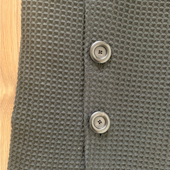 A.W.A.K.E Mode Faille Button Detailed Pencil Black Waffle Skirt Size 35 - Picture 3 of 6